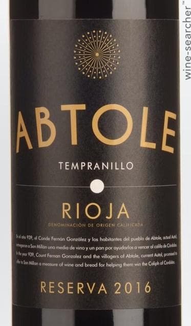 Abtole Riojia Reserva tempranillo 2018 750ML